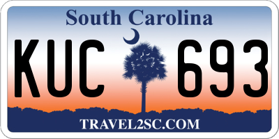 SC license plate KUC693