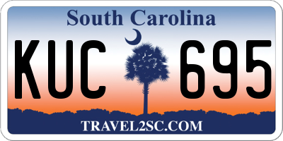 SC license plate KUC695