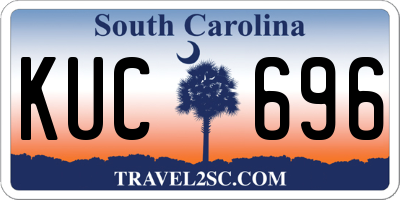 SC license plate KUC696