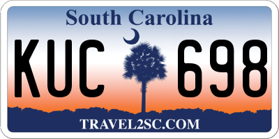SC license plate KUC698