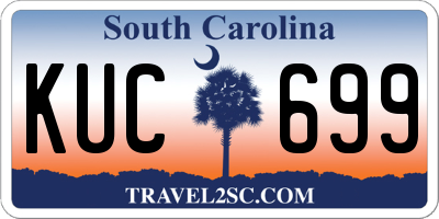 SC license plate KUC699
