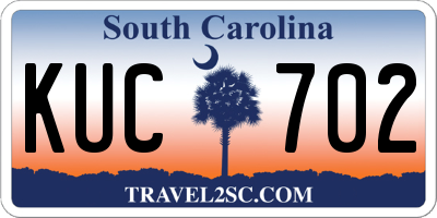 SC license plate KUC702