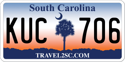 SC license plate KUC706