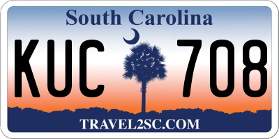 SC license plate KUC708