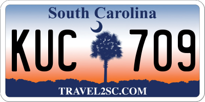 SC license plate KUC709