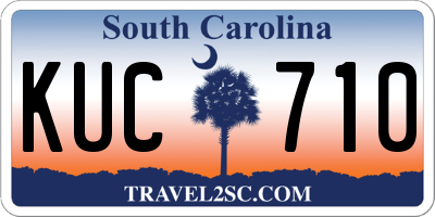 SC license plate KUC710