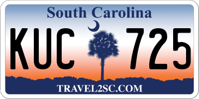 SC license plate KUC725
