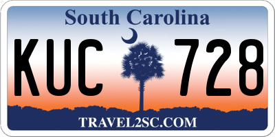 SC license plate KUC728