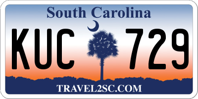 SC license plate KUC729