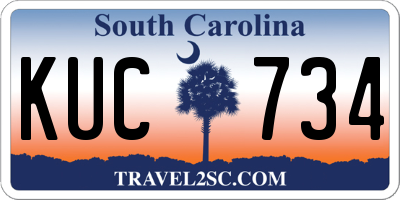 SC license plate KUC734