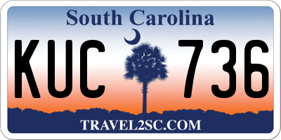 SC license plate KUC736