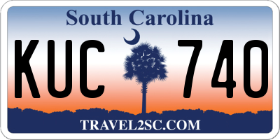 SC license plate KUC740