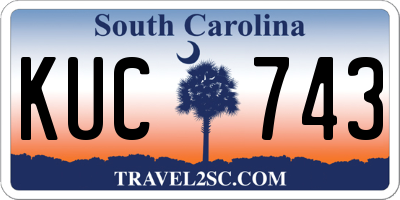 SC license plate KUC743