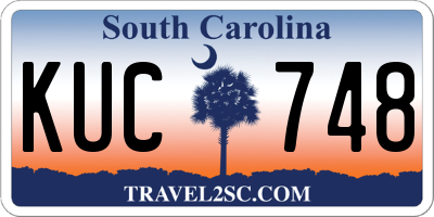 SC license plate KUC748