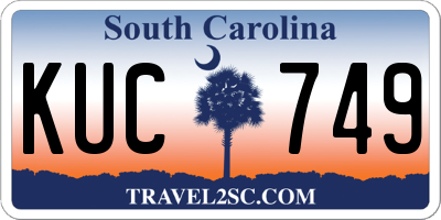 SC license plate KUC749