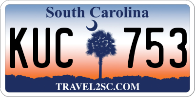SC license plate KUC753