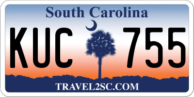 SC license plate KUC755
