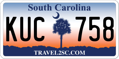 SC license plate KUC758
