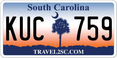 SC license plate KUC759