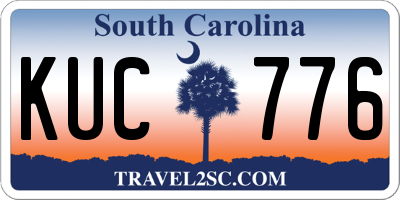 SC license plate KUC776