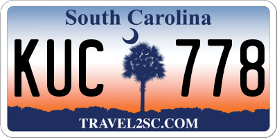SC license plate KUC778