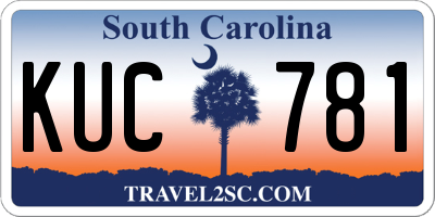 SC license plate KUC781
