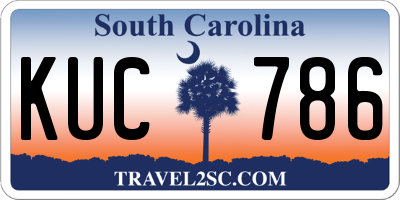 SC license plate KUC786