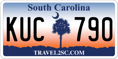 SC license plate KUC790