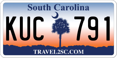 SC license plate KUC791