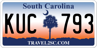SC license plate KUC793