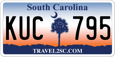 SC license plate KUC795