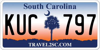 SC license plate KUC797