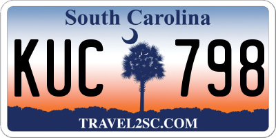 SC license plate KUC798