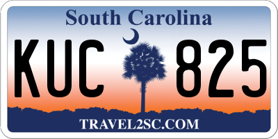 SC license plate KUC825