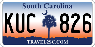SC license plate KUC826