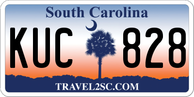 SC license plate KUC828