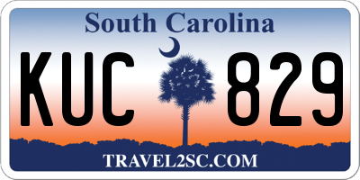 SC license plate KUC829