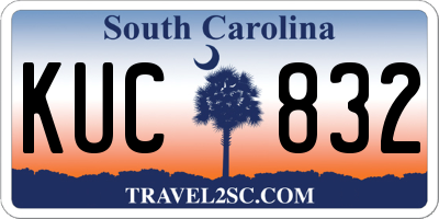 SC license plate KUC832