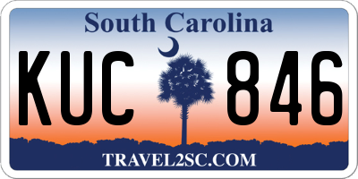 SC license plate KUC846