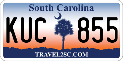 SC license plate KUC855