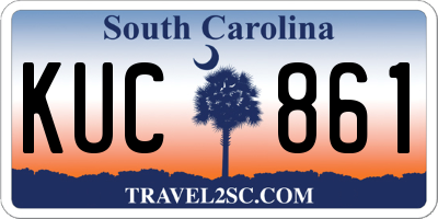 SC license plate KUC861