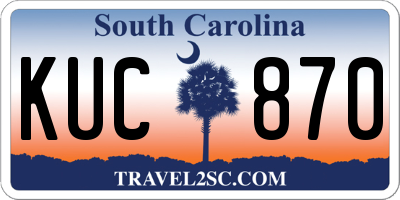 SC license plate KUC870