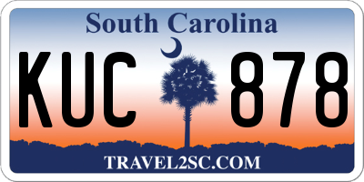 SC license plate KUC878