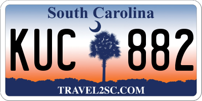 SC license plate KUC882