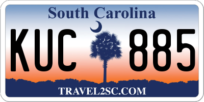 SC license plate KUC885