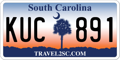 SC license plate KUC891