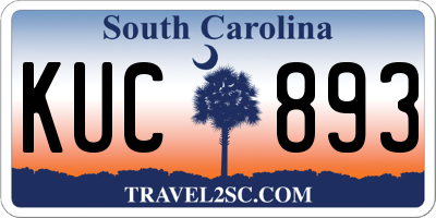 SC license plate KUC893