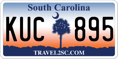 SC license plate KUC895