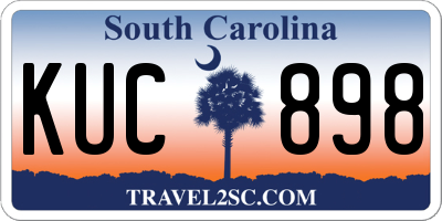 SC license plate KUC898