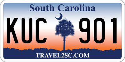 SC license plate KUC901